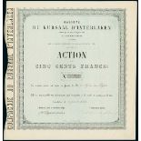 Kursaal d'Interlaken. Action Fr. 500, Interlaken 2.2.1859, #132. EF.