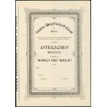 Casino-Gesellschaft Basel. Aktie Fr. 500, Basel ca. 1907, Unissued. The company was created by the