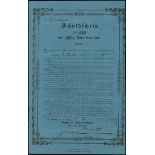 Casino-Gesellschaft zu St.Wendel. Schuldschein 10 Thaler Preus. Cour., St. Wendel, 7.1861 blau, #28