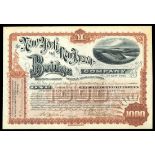 New York and New Jersey Bridge Company (New York) 1892. $1000. General Mortgage Bond. No.227. Brown