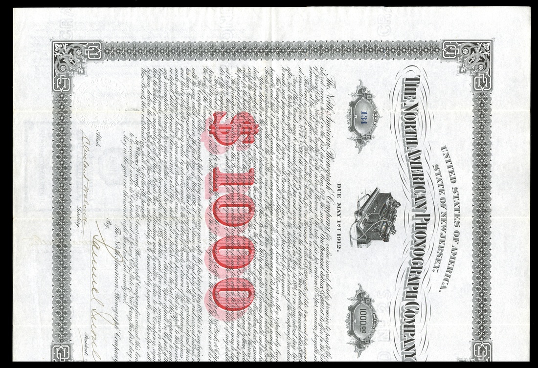 North American Phonograph Company (New Jersey) 1892. Jersey City. $1000. No.134. Red $1000. Wax cyl - Image 4 of 5