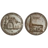 Scotland. Angusshire. Dundee. Swap's Halfpenny, 1797. View of St. Andrew's Church, rev. Cowgate's P