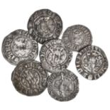 England. Plantagenet Kings. Edward III (1327-1377). Trio: Pennies (2) - 3rd coinage and post-Treaty