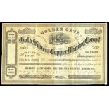 Golden Gate Gold, Silver and Copper Company (California) Feb. 25, 1864. Gopher District, Calaveras