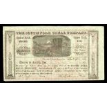 South Fork Canal Company (California) 1852. Placerville, El Dorado County. One share. No.345. Red b