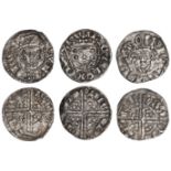 England. Plantagenet Kings. Henry III (1216-1272). Trio of London mint Long-cross Class V Pennies -