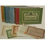 Large and Colorful Lot of Stocks and Bonds. 1880's to 2000's. . Twenty or so "Retail Ready" assorte