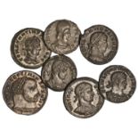 Roman Imperial. Septet of Fourth Century AEs from the mint of Sirmium (the modern Sremska Mitrovica