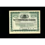 F. C. Newell Mutograph Corporation (New Jersey) 190_. Shares. Specimen. Green. Eagle. VF+. Split in