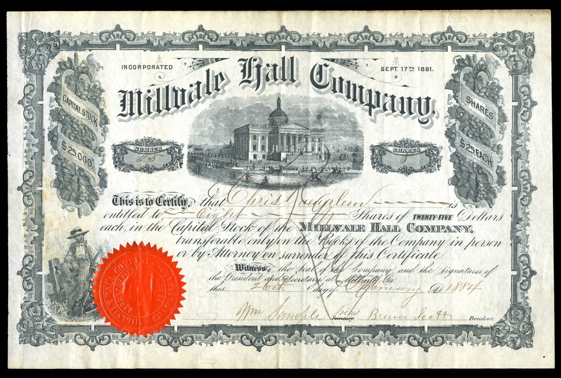 An Eclectic Group of Stocks and Bonds. Pennsylvania Canal Company $1000 1870(2 pcs.) IC, VF+. State