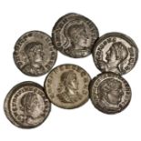 Roman Imperial. Sextet of Fourth Century AEs from the London and Lyons mints: Constantine I. Two Vi