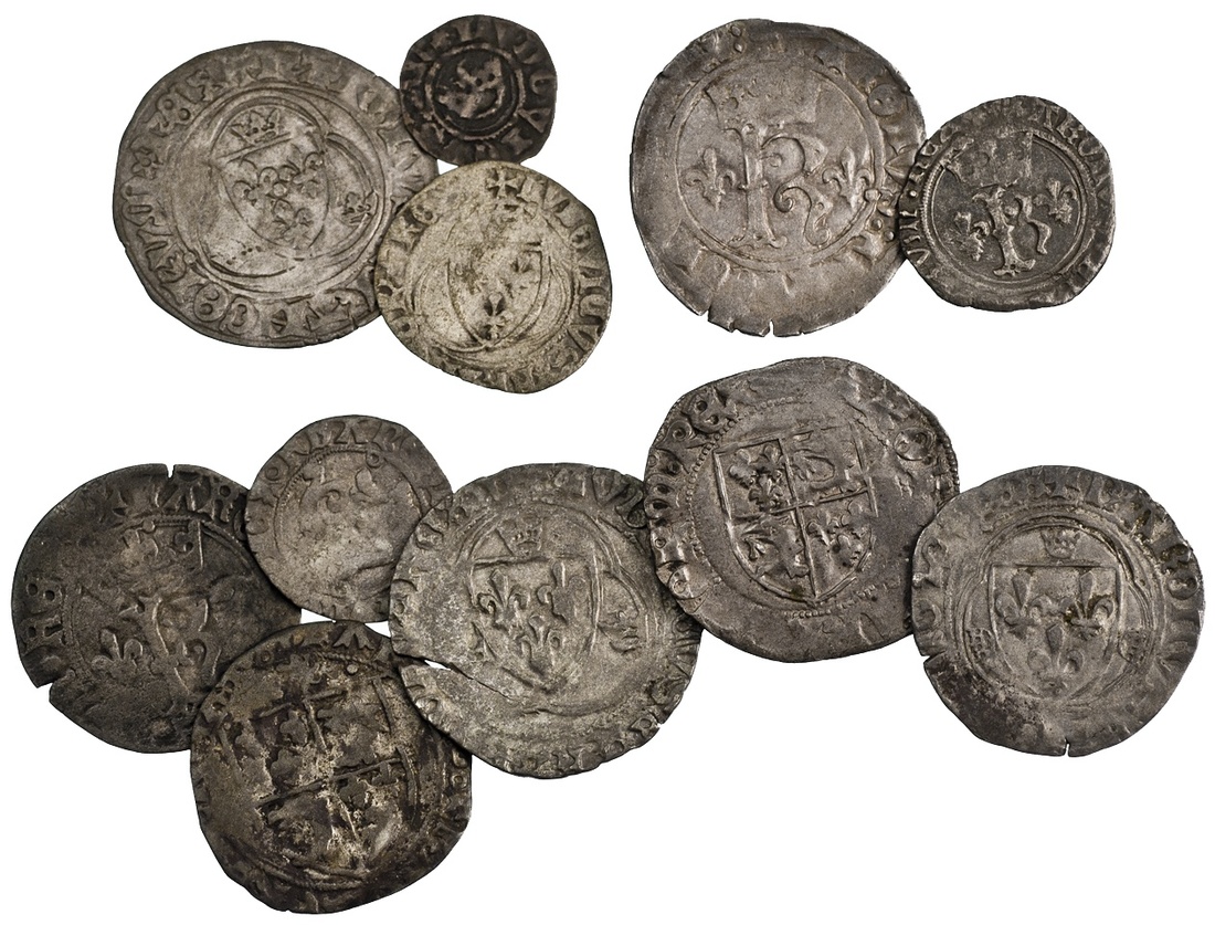 France. Charles VII-Charles VIII. Lot: Charles VII. (1422-1461). Blanc. Troyes. Ciani 686. VF; Loui