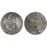 Austria. H.R.E. Leopold II. Taler, 1686. Hall. Armored bust right, rev. Crowned Arms within Order c