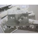 1938 Rugby Union, Wales v England, a collection of 8 original press photographs from the game played