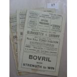 1934/1935 Rugby Union, a collection of 3 home programmes, in various condition, including 2 with adh