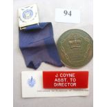 1970 Commonwealth Games, a collection of 3 items, a collection of 3 items belonging to J Coyne an As