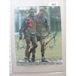 Ian Wright and Paul Gascoigne, an autographed picture signed by both players, this is the iconic pho