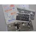 1937 Rugby Union, Wales v Scotland, a programme from the game played at Swansea on 06/02/1937, toget