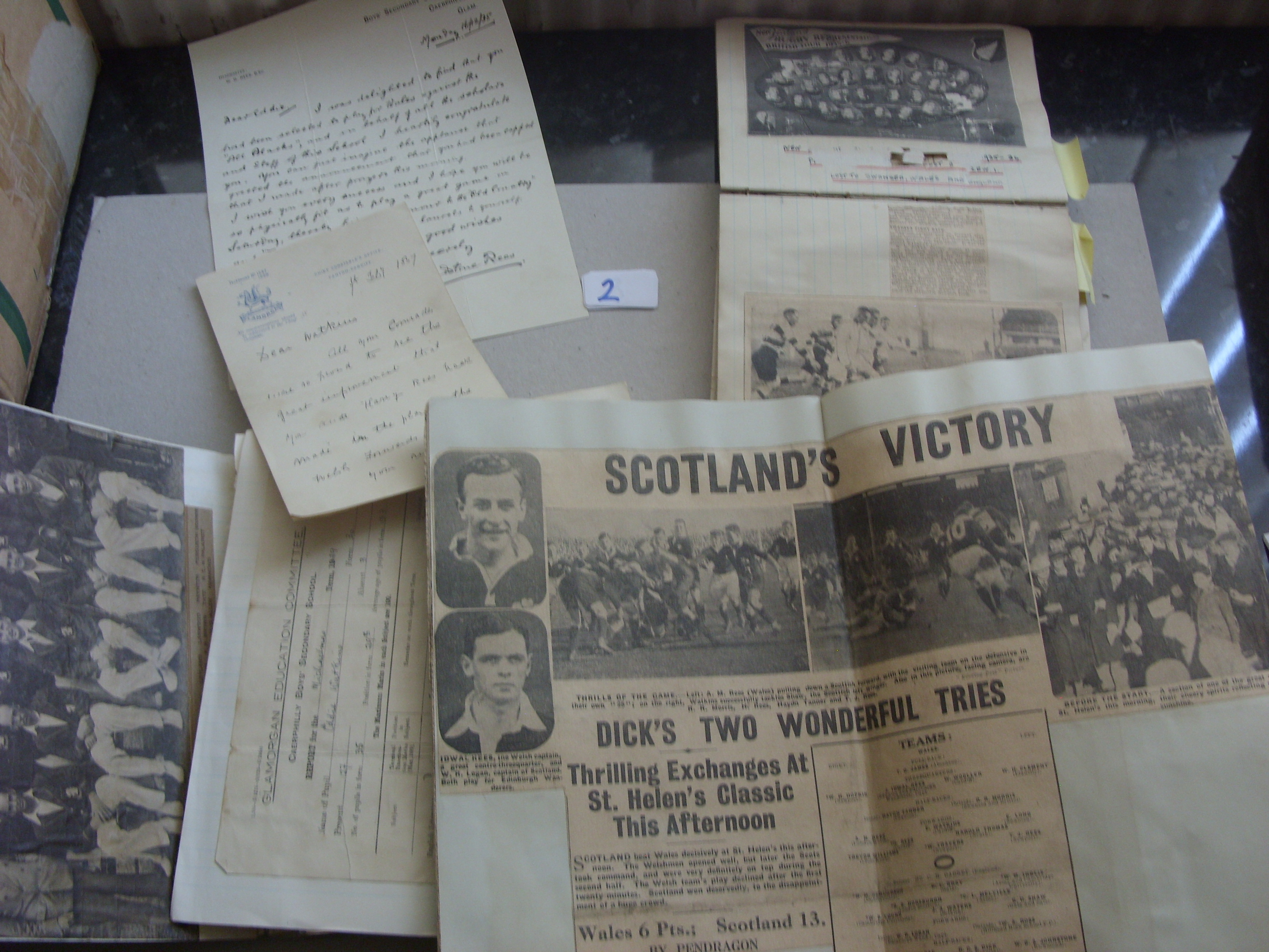 A collection of 3 scrapbooks, formerly the property of Eddie Watkins, many press clippings, match re