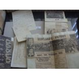 A collection of 3 scrapbooks, formerly the property of Eddie Watkins, many press clippings, match re