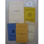 Rugby Union, Cardiff, a collection of 5 items, 1937/38 Fixture List, 1939/40 Fixture List, 27/12/193