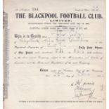 BLACKPOOL        A share certificate dated 25/4/1932 for 25 shares with 2 punched holes.