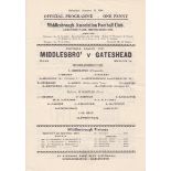 MIDDLESBROUGH-GATESHEAD 44    Boro single sheet home programme v Gateshead, 15/1/44, Football League