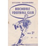 ROCHDALE- WILLINGTON 1950   Rochdale home programme v Willington, 25/11/50, FA Cup, Rochdale beat