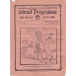 TOTTENHAM-LEICESTER 1926  Tottenham home programme v Leicester, 6/9/1926, fold, score noted in