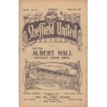 SHEFFIELD UNITED-LEICESTER 1927   Sheffield United home programme v Leicester, 19/3/1927, small tear