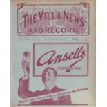 ASTON VILLA-LEICESTER 1929   Villa home programme v Leicester, 19/10/1929, ex bound volume, no