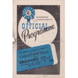 CHESTERFIELD-BPA 47   Chesterfield home programme v Bradford Park Avenue, 30/8/47, fold, rusty