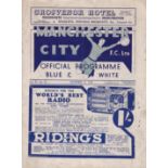 MANCHESTER CITY- BRADFORD PARK AVENUE 1938    Man City home programme v Bradford Park Avenue, 31/