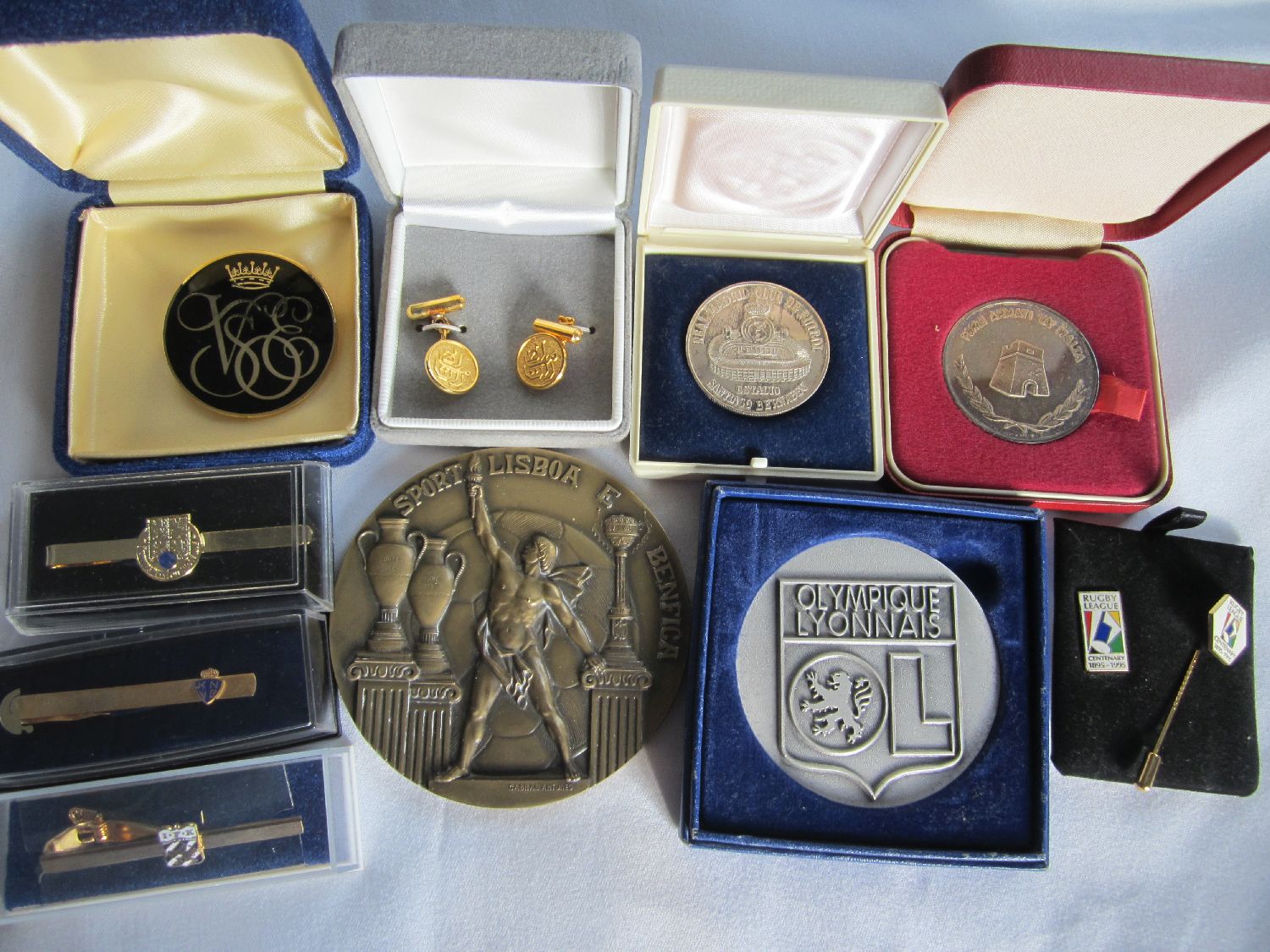 MEDAL COLLECTION Collection of medals and tie-pins etc presented to referee Neil Midgley, 3 x tie-