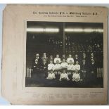 LONDON SCHOOLS AT MILLWALL 1914 Mounted team group of London Schools who played against Middlesex