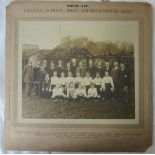 ENGLAND SCHOOLS 1913 - MERTHYR Mounted England team group 1913 showing 11 players, two reserves