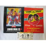 SUGAR RAY LEONARD V. ROBERTO DURAN Unused ticket for the 1st meeting 20/6/1980 in Montreal,