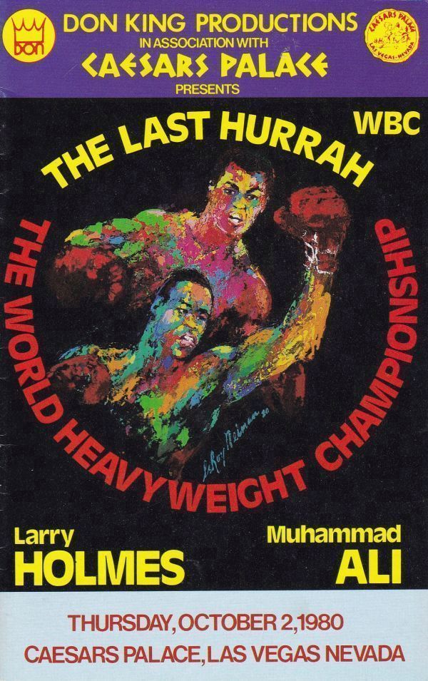 MUHAMMAD ALI V. LARRY HOLMES 1980 A 12 page pamphlet advertising "The Last Hurrah" on 2/10/1980 at