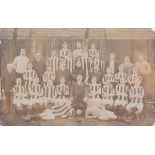 GRIMSBY TOWN POSTCARD Full squad of players and officials 1905/06, produced by Lothian Bros.