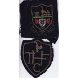 TOTTENHAM HOTSPUR Two cloth blazer badges, different designs, belonging to Eddie Baily who was