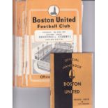 BOSTON UTD 58-59 Official handbook and twenty home programmes, 58-59, includes homes v Headington,