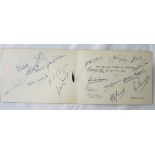 FULHAM AUTOGRAPHS Official Fulham Christmas Card 1965, 19 signatures to include Johnny Haynes, Bobby