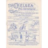 CHELSEA - LEICESTER Two Chelsea home programmes v Leicester, 6/4/1931 (slight folds, pencil