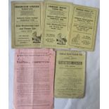 HOLBEACH UTD Collection of Joint Membership Cards/Fixture Lists for Holbeach United plus a 1954