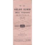 SELBY-HUDDERSFIELD 46 Selby Town home programme v Huddersfield Town, 19/4/46, Yorkshire League, some