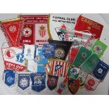 FOREIGN PENNANTS Approximately 34 from various clubs including Atletico Madrid, Barcelona, Ajax,