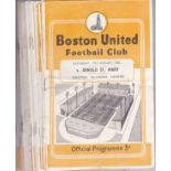 BOSTON UTD 59-60 Eighteen home programmes, 59-60 + 2 x 60/61 and Reserves 61/2 v Arnold St Mary.