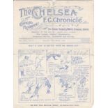 CHELSEA - BIRMINGHAM 1924 Chelsea home programme v Birmingham, 15/3/1924, slight wear and minor