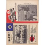 MANCHESTER UNITED Two programmes for away Friendlies in Germany v. Nuremburg 1965/6 and Hamburg 68/9