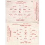 MANCHESTER UNITED RESERVES Three United single sheet Reserve home programmes, v Blackpool 8/3/52 (